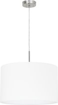 EGLO Pasteri - Lampe à suspension - 1 lumière - Ø380mm. - Nickel-Mat - Wit