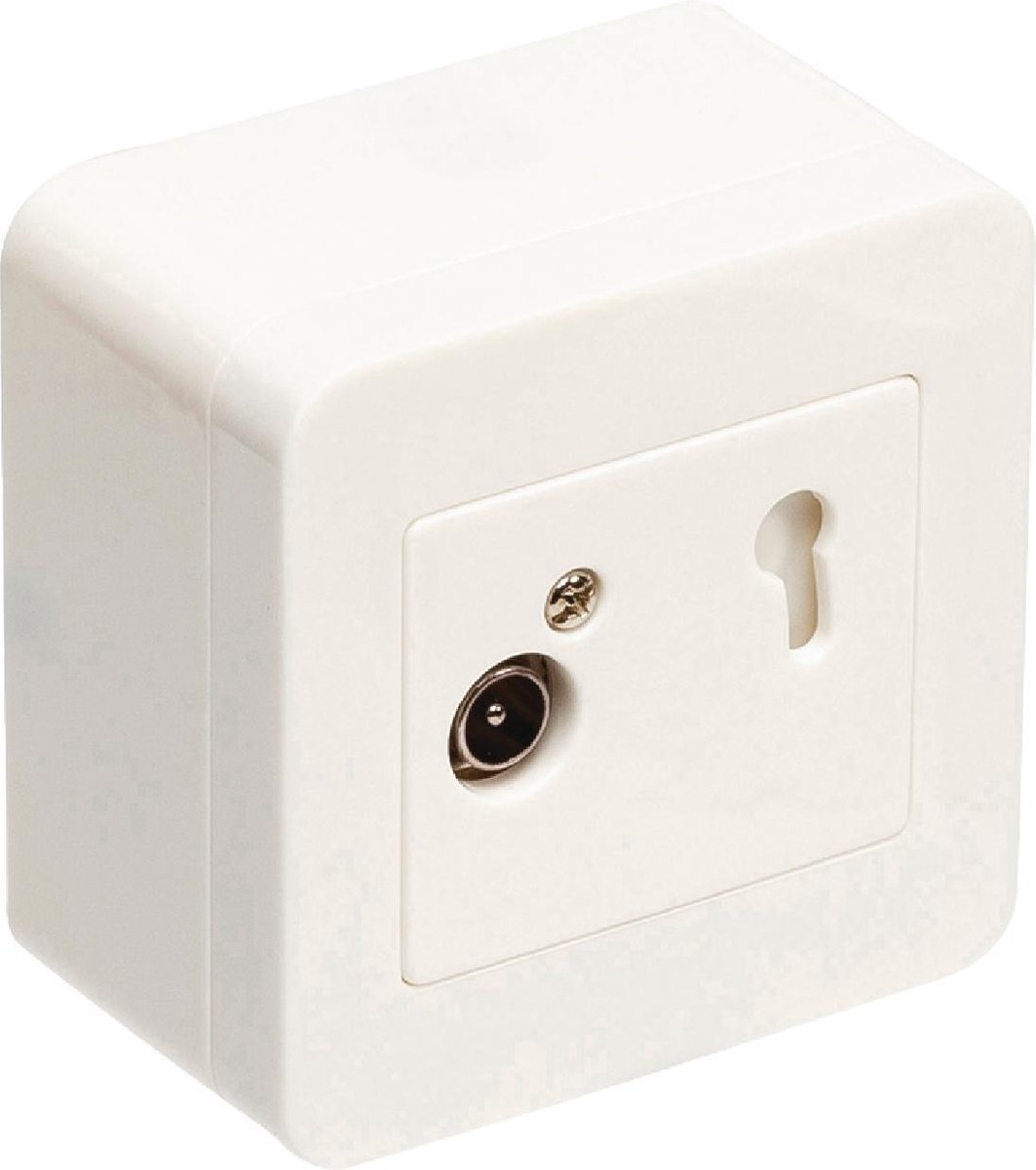 Antenne Wandcontactdoos Signaalovernamepunt 2.5 dB Wit