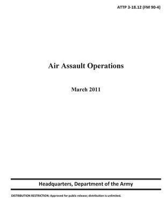 Air Assault Operations, Department Of The Army 9781494811853 Boeken