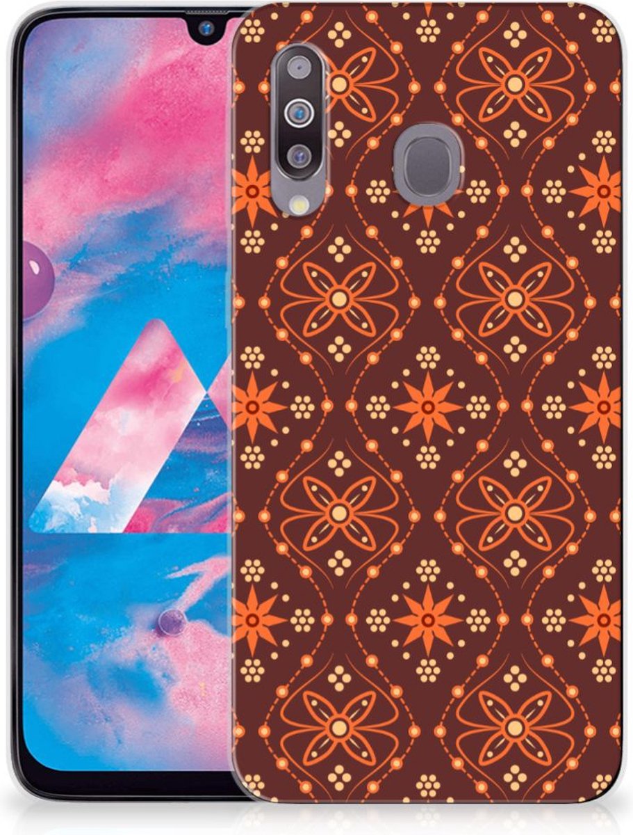 Samsung Galaxy M30 TPU bumper Batik Brown
