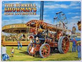 Wandbord - The Burrell Showman's Road Locomotive -30x40cm-