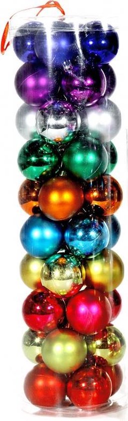 belasting leg uit Bourgeon Gekleurde kerstballen 6 cm 40 stuks | bol.com