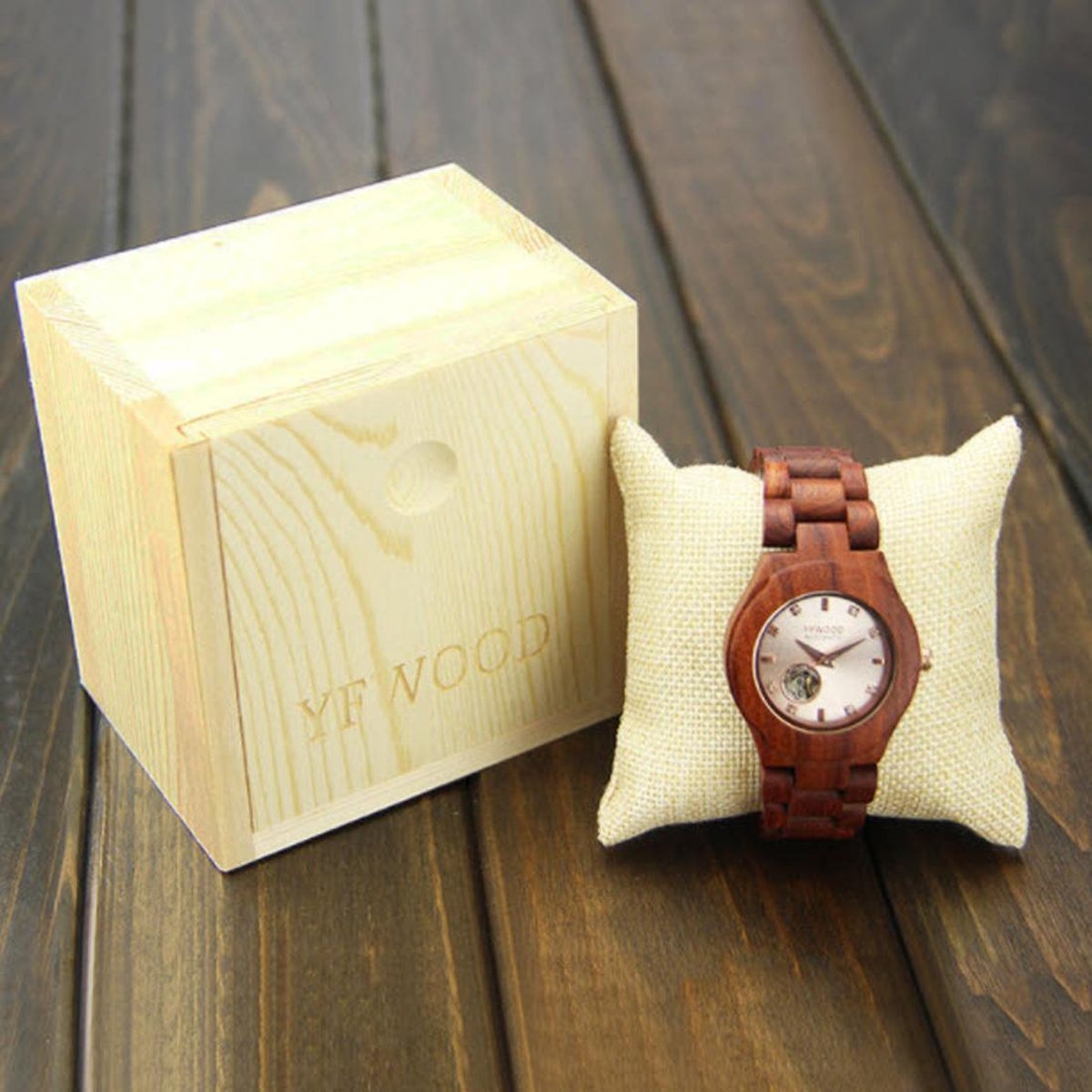 Yfwood Automatic – Een uniek houten dames horloge met een 100% mechanisch  uurwerk. | bol.com