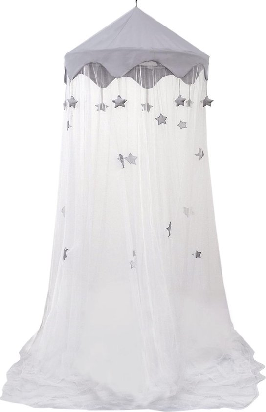Moustiquaire Ignifuge Pour Lit D'enfant 240x800 Cm - Ciel De Lit, Polyester, Maille 180, Portable