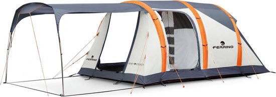 Ferrino Ready Steady 4 opblaasbare tent 4 grijs/oranje | bol.com