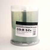 CD-R 52x, 80min/700mb, Inktjet white printable. 100 stuks. Professionele kwaliteit!