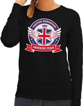 Zwart United Kingdom drinking team sweater / sweater zwart dames - Engeland kleding XS