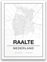 Poster/plattegrond RAALTE - 30x40cm