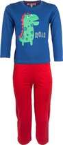 Amantes Jongens Pyjama blauw dino  - maat 104/110