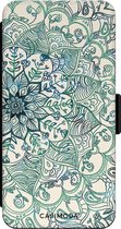 iPhone XR bookcase leer hoesje - Mandala blauw