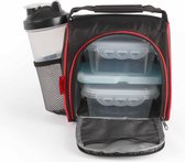 Sac isotherme Livoo avec Lunchbox et Shakebeker Rouge