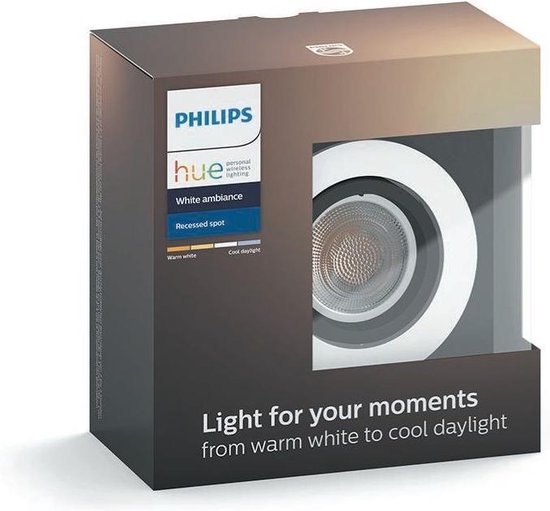 Philips Hue Milliskin inbouwspot - White Ambiance - aluminium - rond - uitbreiding - Philips Hue