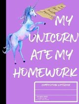 My Unicorn Ate My Homework Graph Paper Composition Notebook