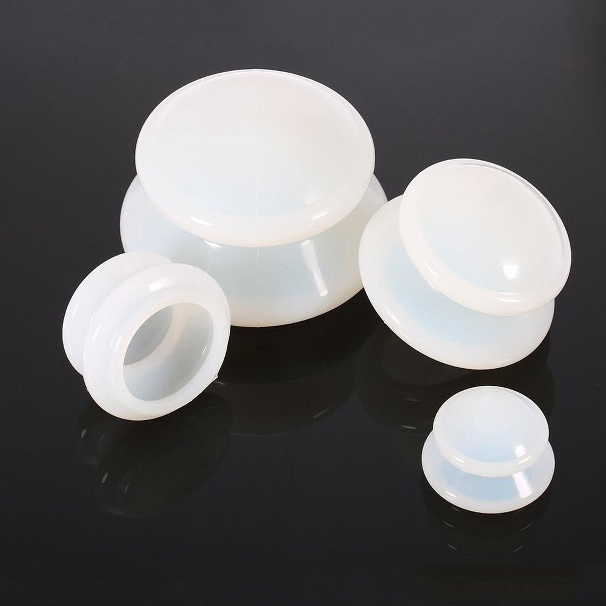 Goedkoopste KELERINO. Anti cellulitis cups - Siliconen - Voor Cupping bindweefsel - Wit