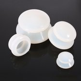 KELERINO. Anti cellulitis cups - Siliconen - Voor Cupping bindweefsel - Wit