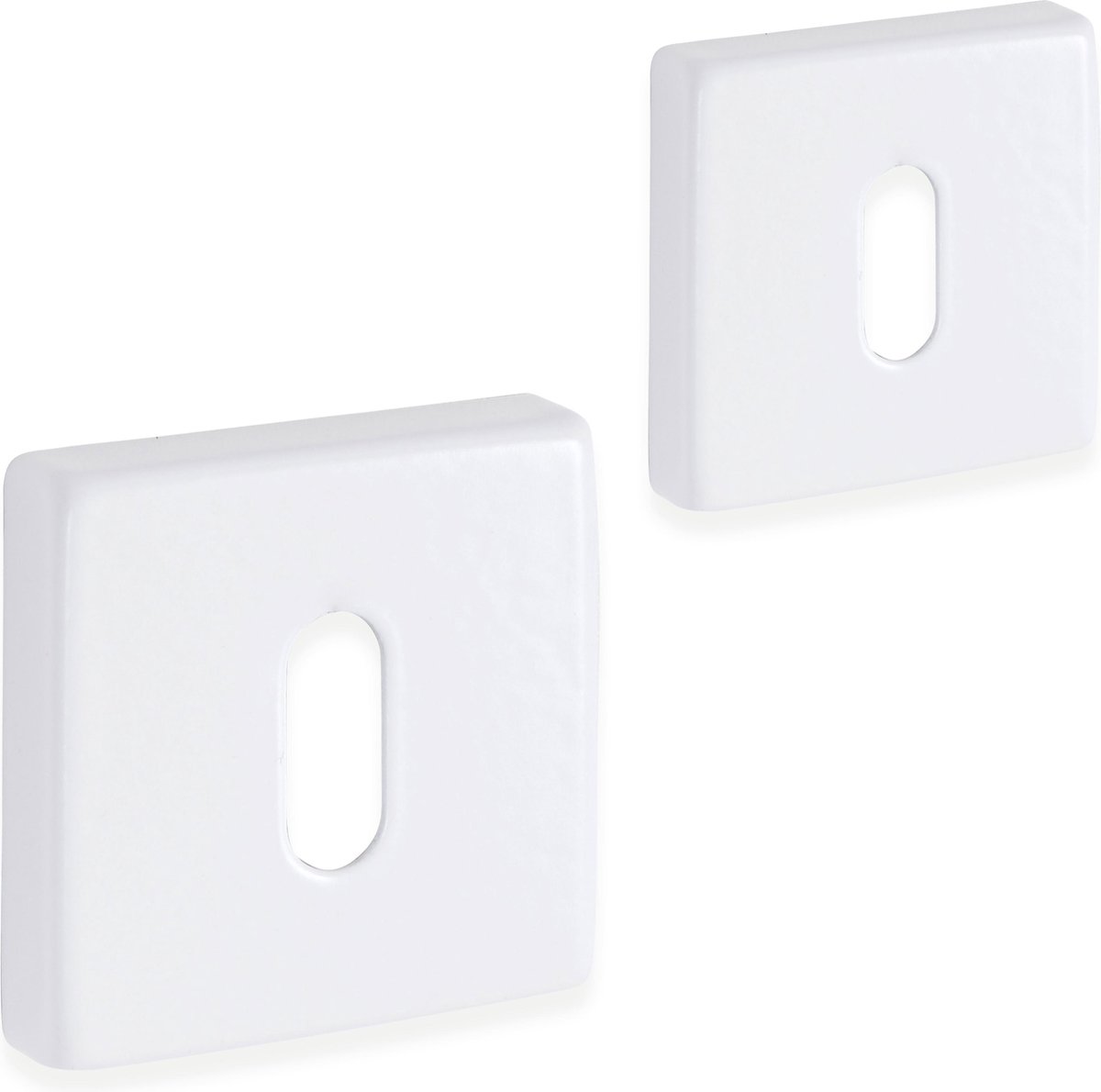 Eliot® baardsleutel rozet set - mat wit - kamerslot rozet - incl. bevestigingsmateriaal