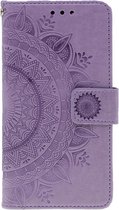 Shop4 - iPhone 11 Pro Max Hoesje - Wallet Case Mandala Patroon Paars