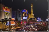 Las Vegas | Steden | Tuindoek | Tuindecoratie | 180CM x 120CM | Tuinposter