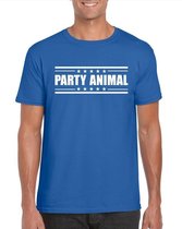 Party animal t-shirt blauw heren XL