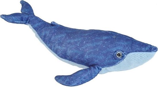Pluche blauwe walvis knuffel 50 cm - knuffeldier | bol.com