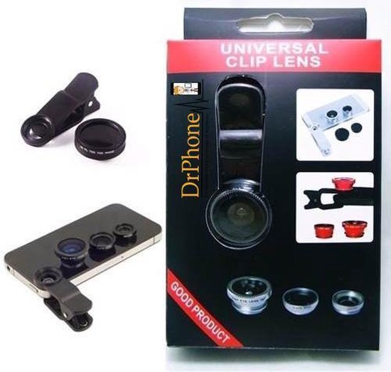 - PiX Series HD Clip Lens - 3-in-1 Fish Eye Lens