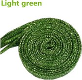 Glitter schoenveters | plat | 1 paar | 110 cm | groen