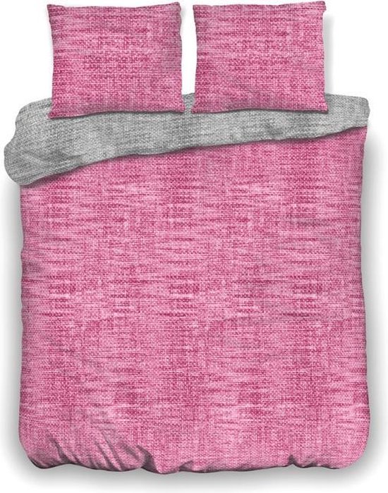 Inspirations Dekbedovertrek Washed Fiber Pink - Grey 200/220