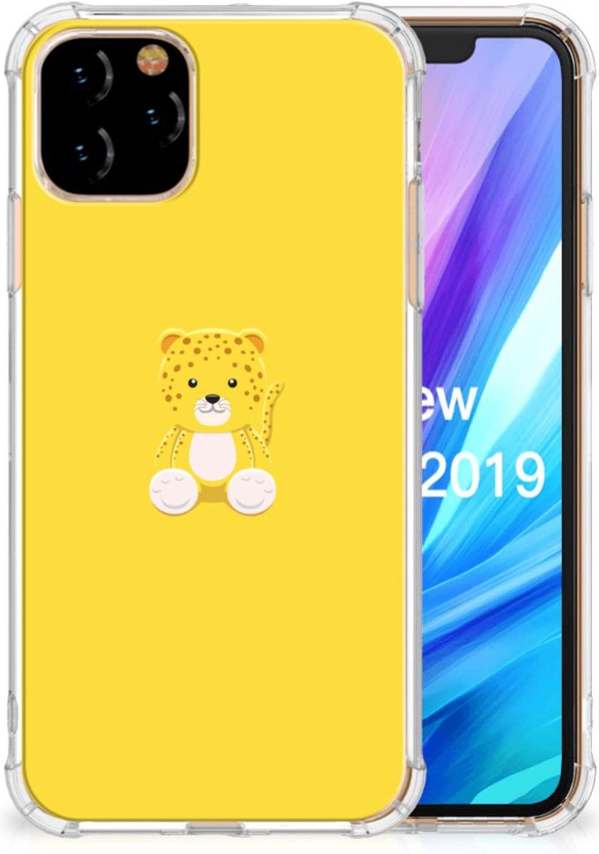 Apple iPhone 11 Pro Stevig Bumper Hoesje Baby Leopard