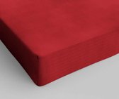 Hoogwaardige Katoen Hoeslaken Rood | 180x220 | Ademend  En Vochtabsorberend| Fijn Geweven