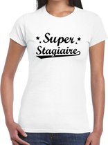 Super stagiaire cadeau t-shirt wit voor dames - stage kado shirt M