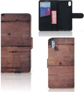 Xiaomi Redmi 7A Book Style Case Old Wood