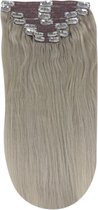 Remy Human Hair extensions straight 16 - silver sand SS