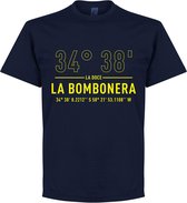 Boca La Bombonera CoÃ¶rdinaten T-Shirt - Navy Blauw - M