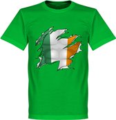 Ierland Ripped Flag T-Shirt - Groen - Kinderen - 116