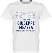 Inter Milan Giuseppe Meazza CoÃ¶rdinaten T-Shirt - Wit - M