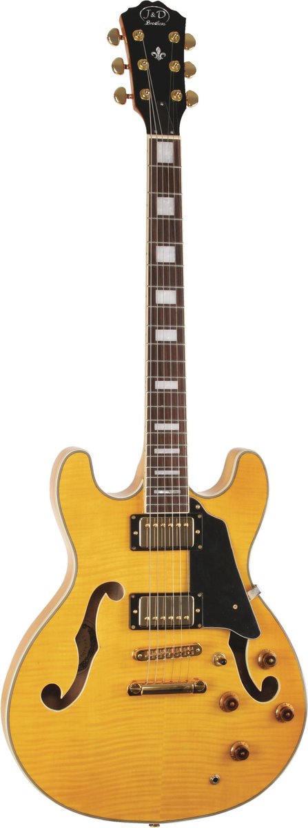 J & D SH 40 TA Transparent Amber - Semi-akoestische gitaar