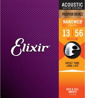 Elixir 16102 | cordes de guitare acoustique | Bronze phosphoreux Nanoweb Medium 13-56