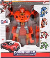 Toi Toys Transformerende Robot in Raceauto Oranje