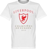 Liverpool Champions Of Europe 2019 Logo T-Shirt - Wit - M