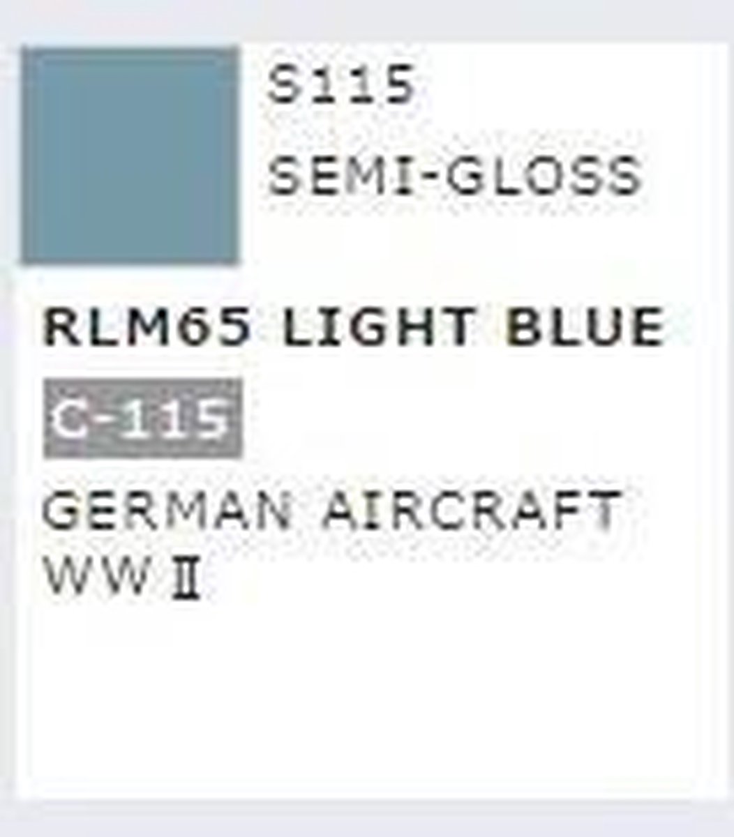 Gunze S-115 - Mr. Color Spray 100 ml RLM65 Light Blue - Spuitbus voor Plastic Modelbouw