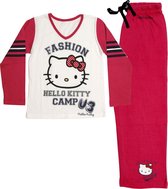 Hello Kitty Pyjama Katoen Meisjes Rood/wit Maat 140