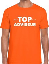 Top adviseur beurs/evenementen t-shirt oranje heren M