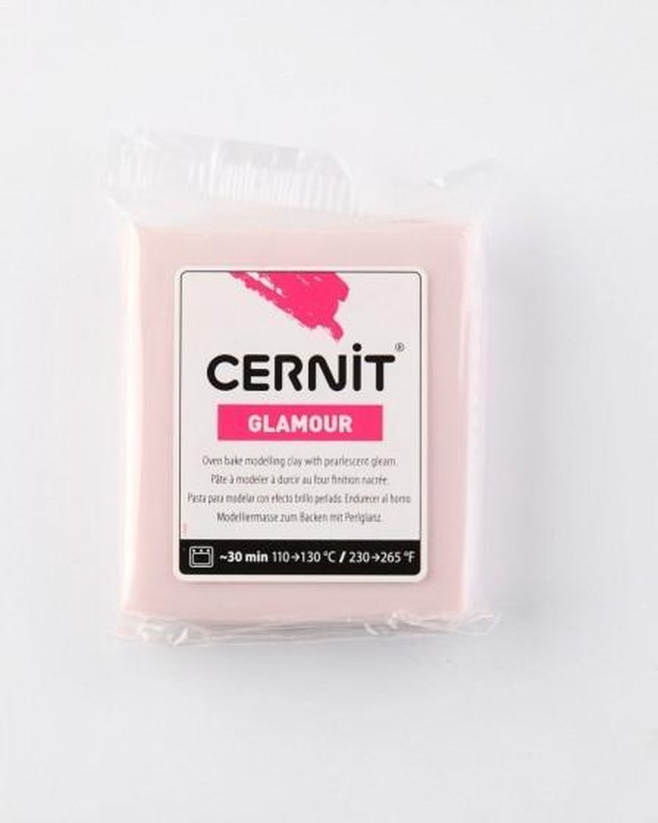Boetseerklei lichtroze - Cernit Glamour 56g carnation