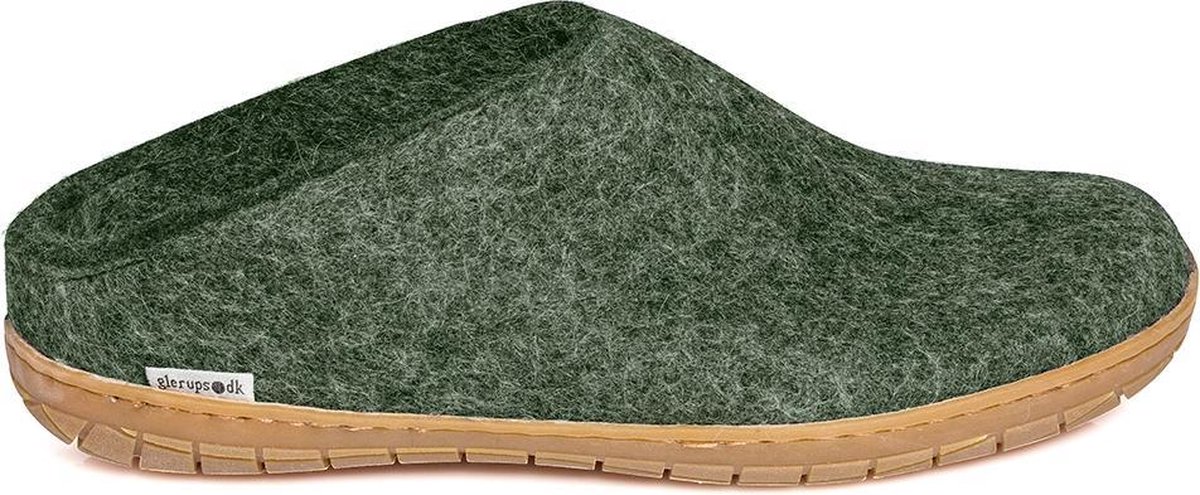 Glerups Slipper met rubber zool-Groen-46