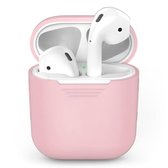 Airpods silicone Case Cover Hoesje Roze  geschikt voor AirPods 1/2