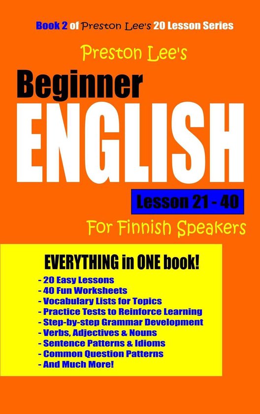 Preston Lee's Beginner English Lesson 21 - 40 For Finnish Sp ... - cover
