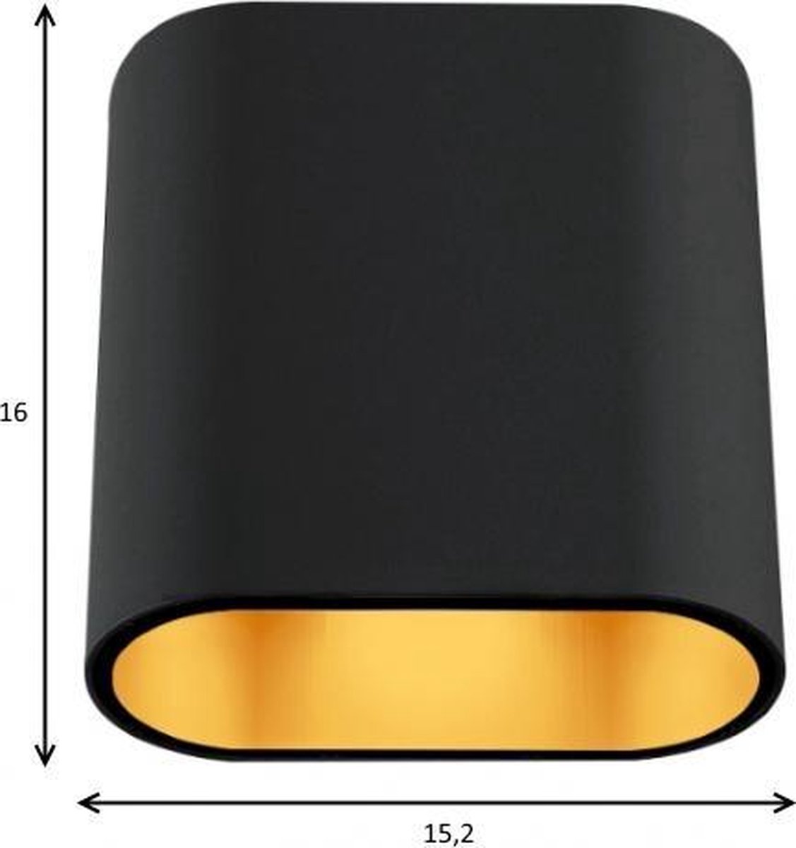 Modular Duell Wall wandlamp zwart/goud | bol.com