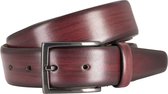 Leren heren riem - bordeaux business-casual