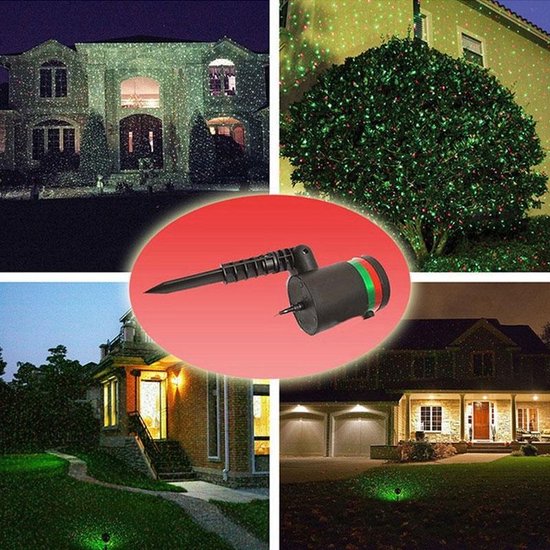 Buiten laser licht lamp ster licht statische projector licht voor werf/tuin  (UK plug) | bol.com