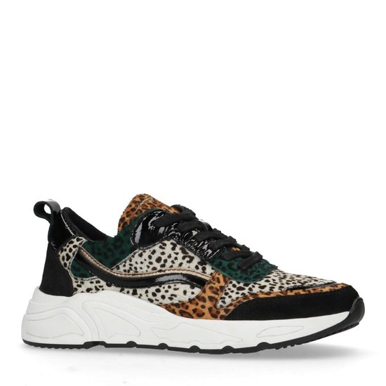 Manfield - Dames - Dad sneakers met gekleurde luipaardprint - Maat 40 | bol